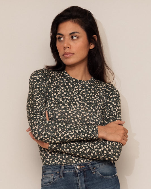 The Mini Flowers Long Sleeve Top