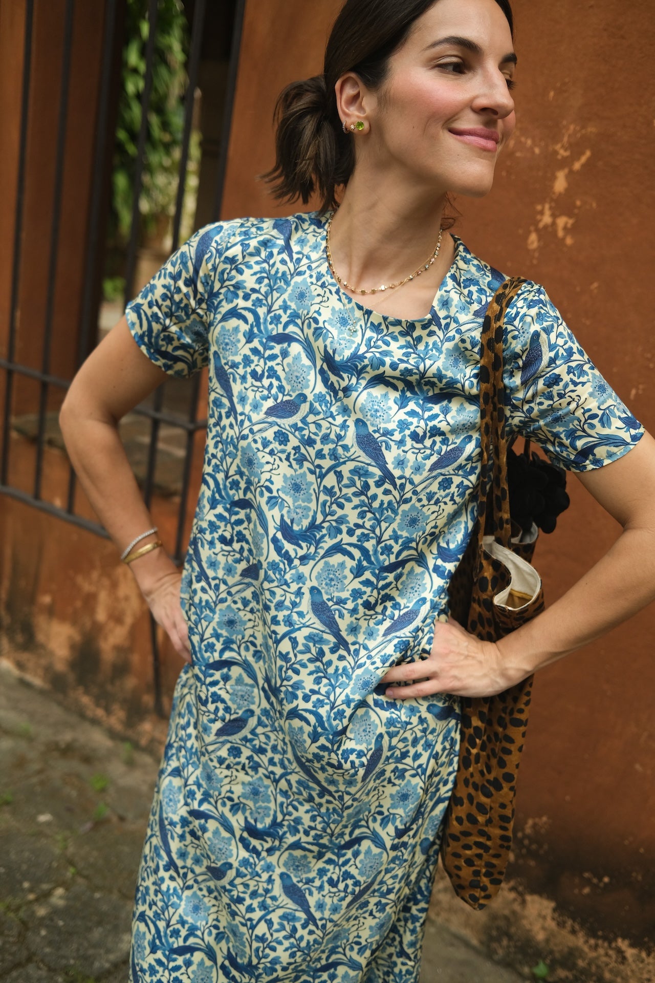 Birds Short Sleeve Dress