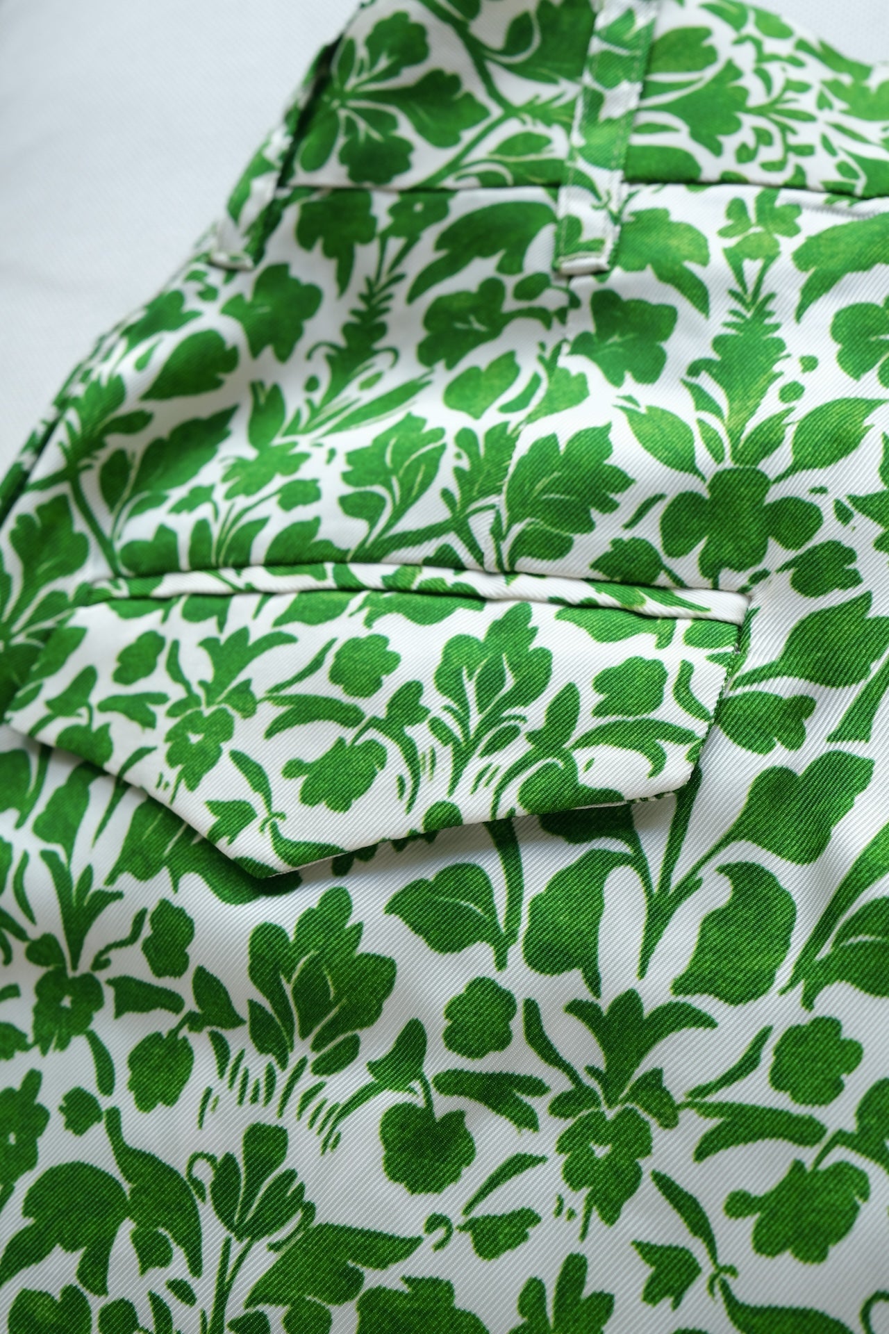 Green Vines Pleated Pants