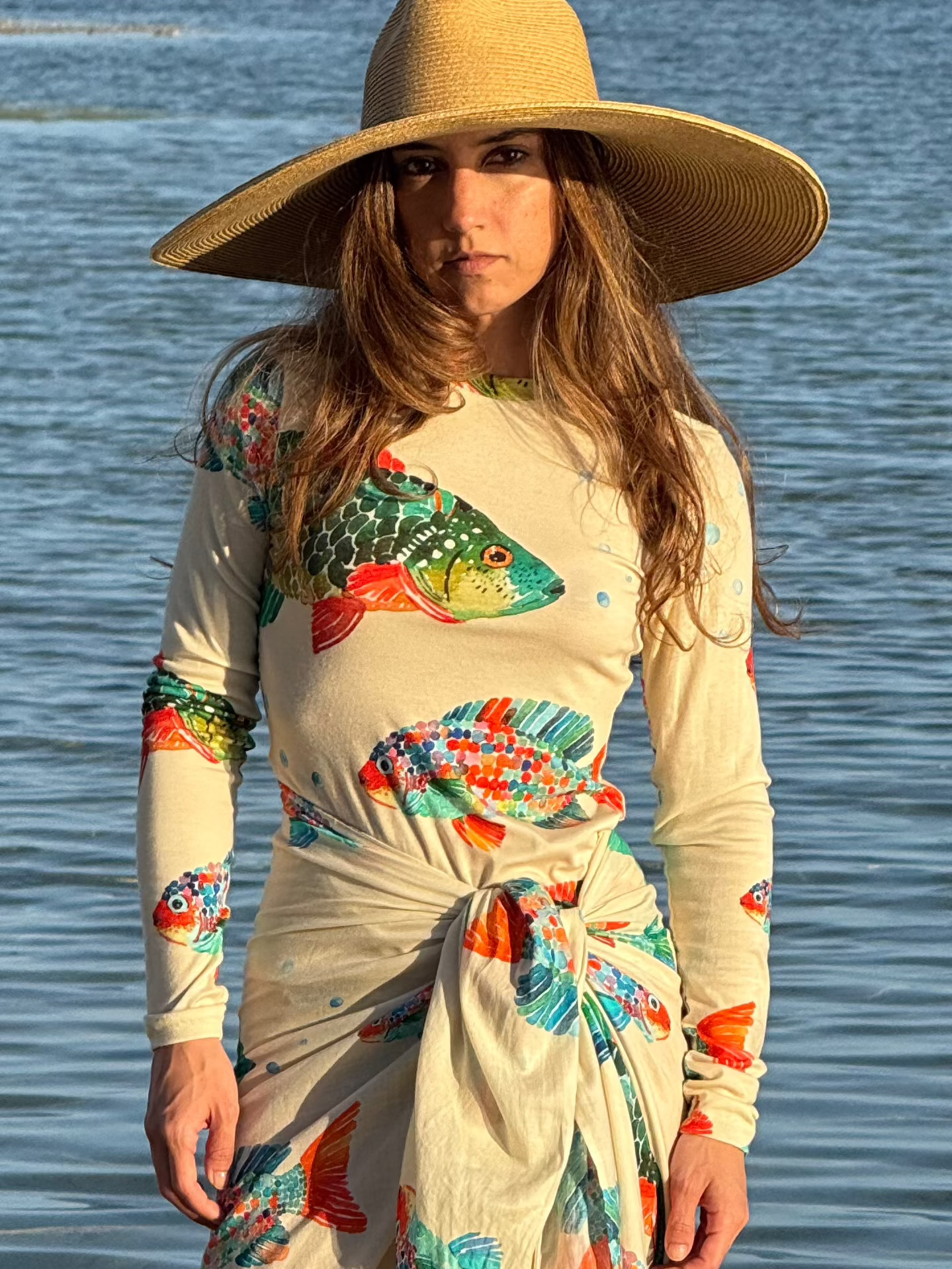 Fishy White Long Sleeve