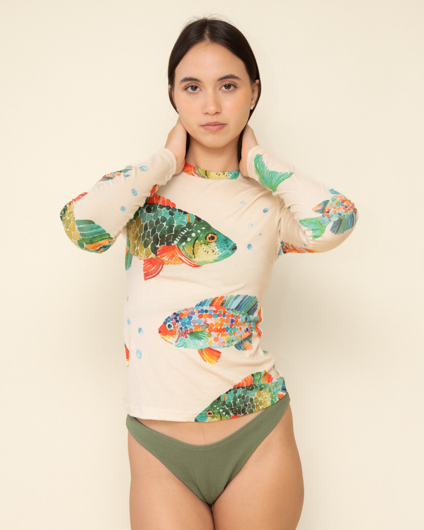 Fishy White Long Sleeve