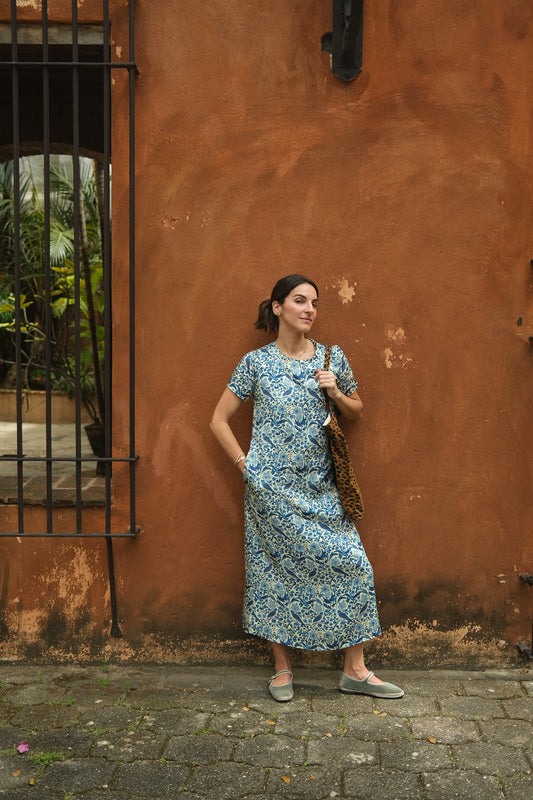 Birds Short Sleeve Dress