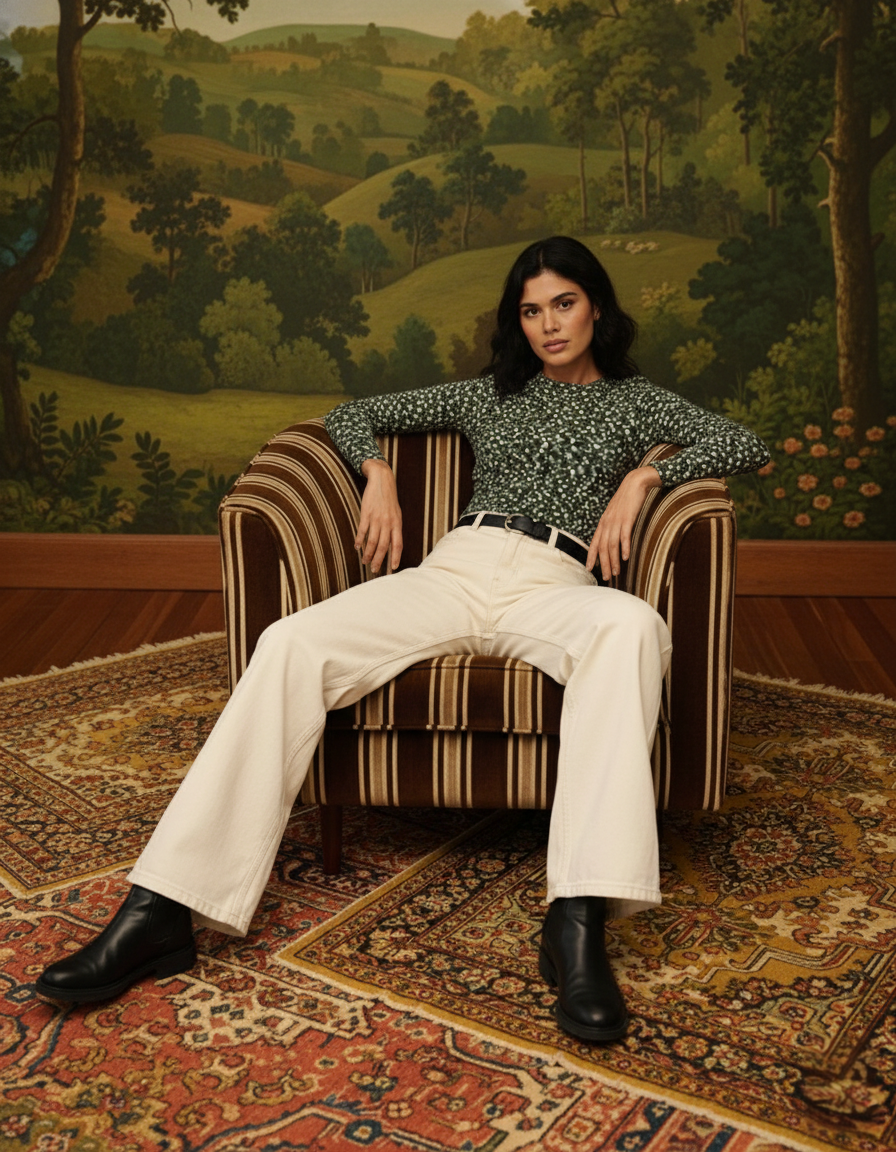 The Mini Flowers Long Sleeve Top