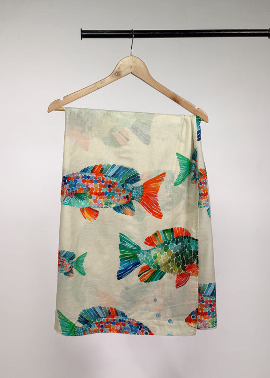 Fishy Sarong (White)